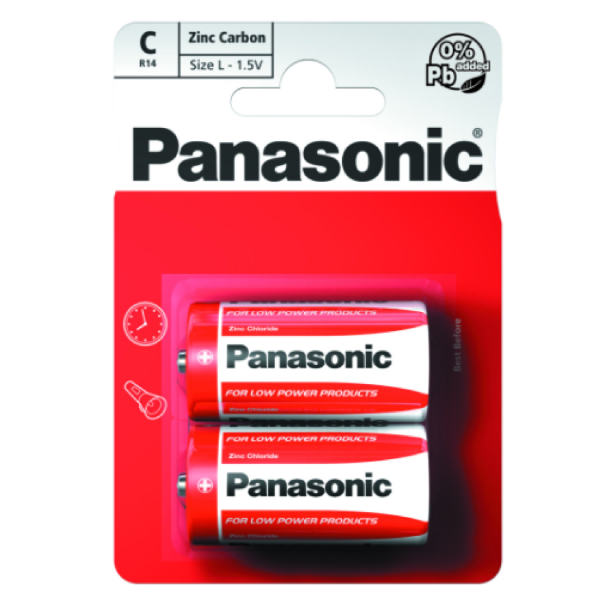 Батарейка цинково-вуглецева Panasonic R14-C-C2 ETRON - фото 1