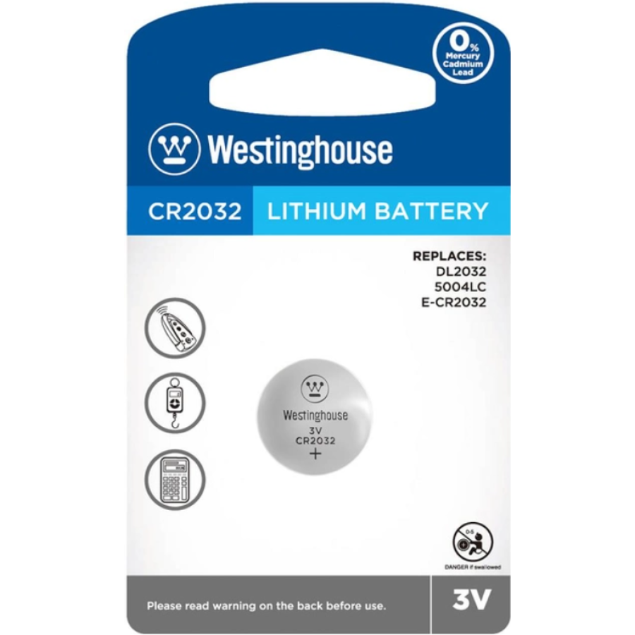 Батарейка литиевая Westinghouse Lithium таблетка CR2032 5шт/уп blister - фото 2