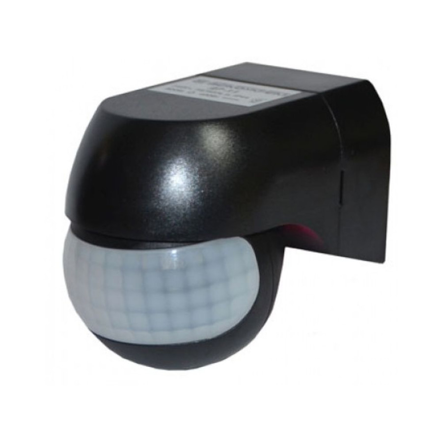 Датчик движения VELMAX V-IMS-14 AC220-240V угол 180 (ST11) черный - фото 1