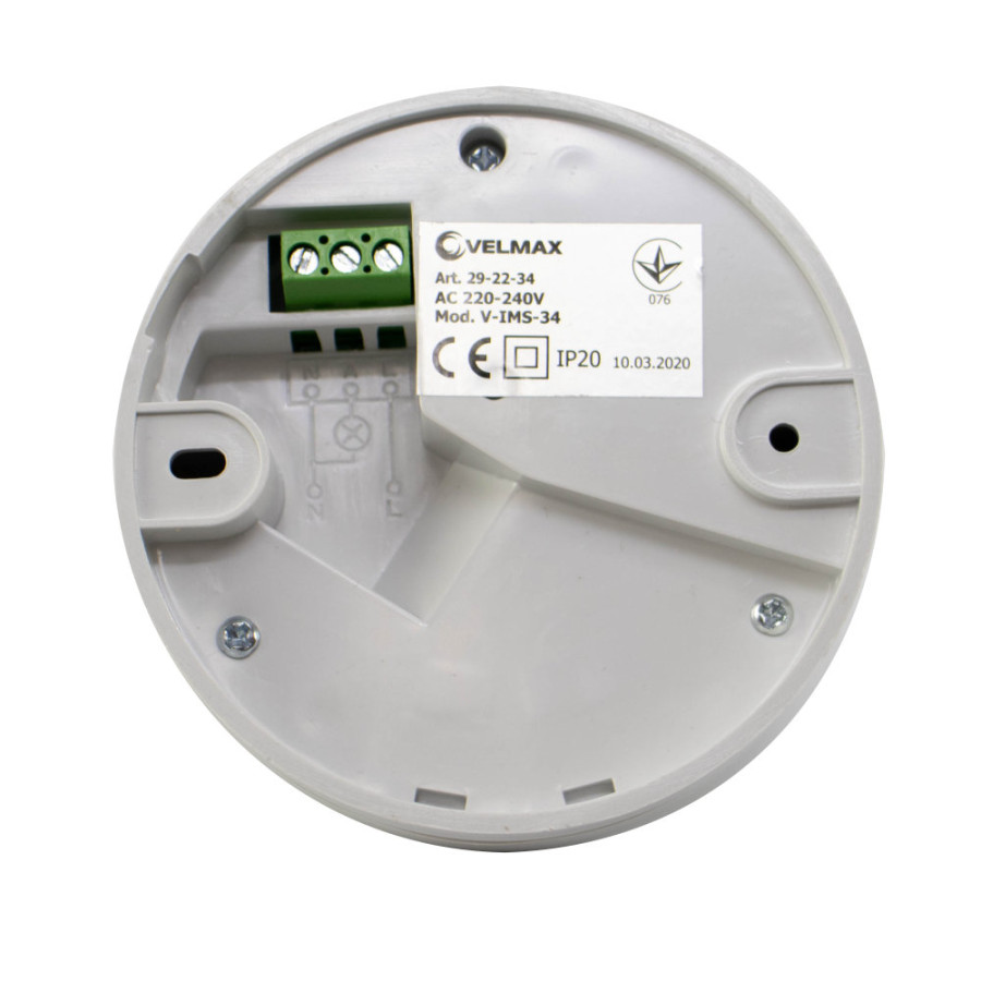 Датчик движения VELMAX V-IMS-34, AC220-240V, угол 360°, (ST05В) - фото 3