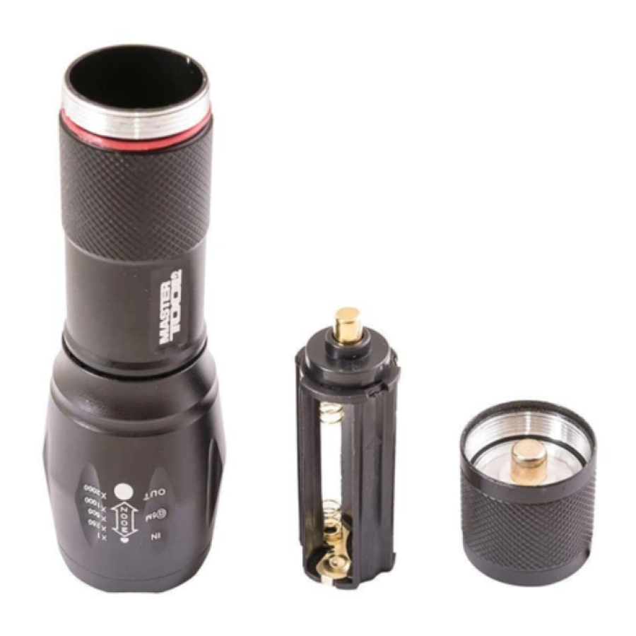 Фонарь тактический Mastertool – 1LED x 10Вт x 5 режимов - фото 3
