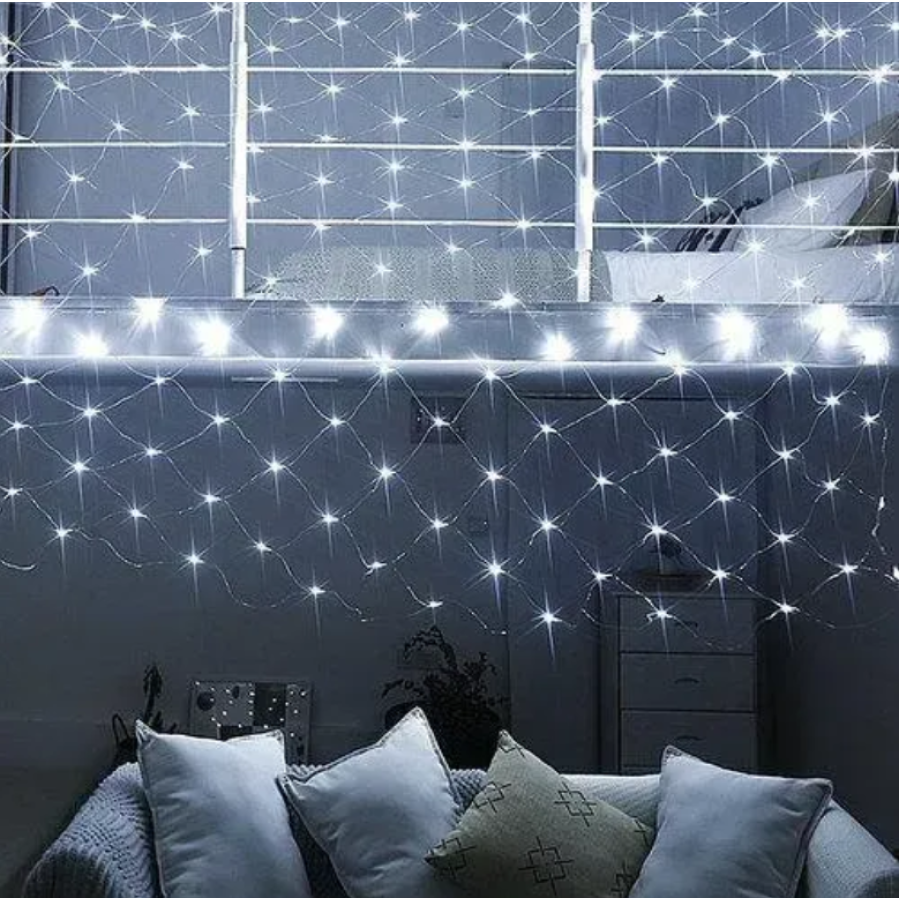 Гирлянда LED LEBRON сетка 1,5х1,5м, 120LED, белая, IP20 - фото 4