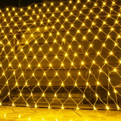 Гірлянда LED LEBRON сітка 1,5х1,5м, 120LED, жовта, IP20