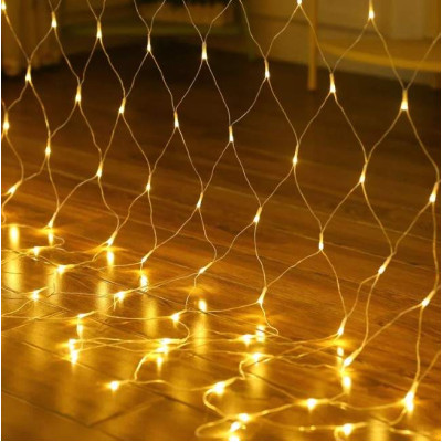 Гірлянда LED LEBRON сітка 1,5х1,5м, 120LED, жовта, IP20