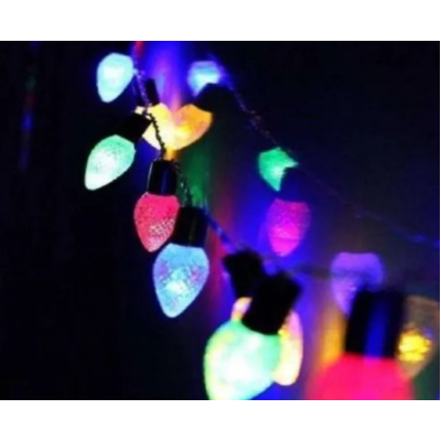 Гирлянда-клубника PL 2913MC-SR50A 5,0 м, расстояние между клубникой 20 см, 20 клубники на гирлянде