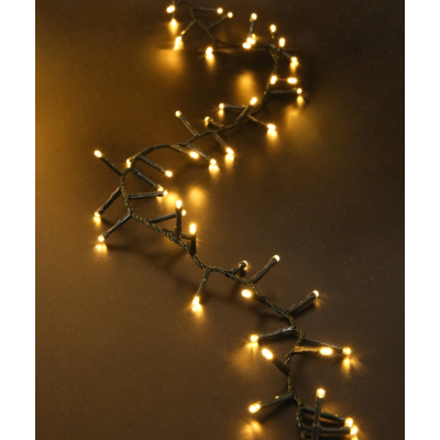 Гирлянда новогодняя LKS5010 Фейерверк на 200 лампочек, длина 2,3м, теплый белый свет, многорежмная