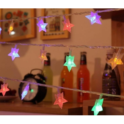 Гирлянда звездочка PL 2906MC-ST20A 5,0 м, расстояние между звездочками 20 см, 20 звездочек на гирлянде, цвет