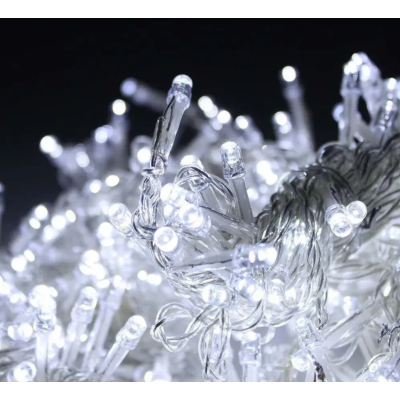 Гірлянда LED LEBRON лінійна 5м, 50LED, біла, IP20, прозорий кабель