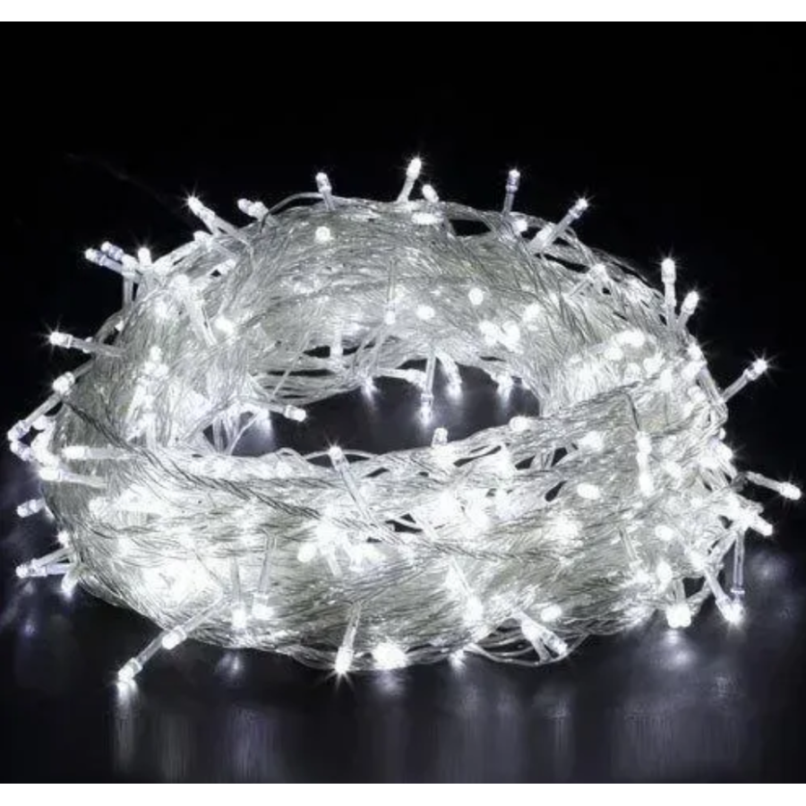 Гірлянда LED LEBRON лінійна 5м, 50LED, біла, IP20, прозорий кабель - фото 1