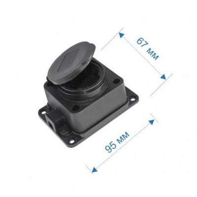 Колодка 1-на RH Waterproof с/из черная IP44 NH-084012