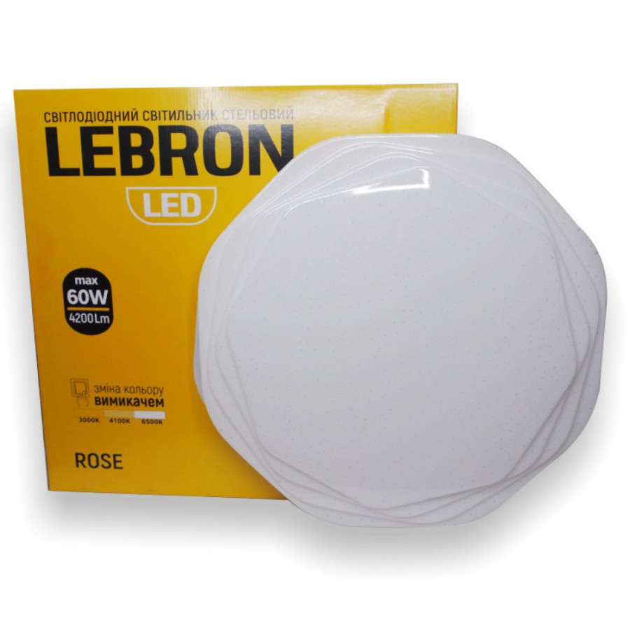 Светильник LED Lebron L-CL-ROSE, 60W, 6500k, 4200lm, O510*80mm - фото 7