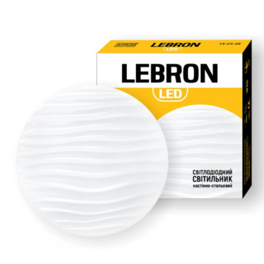 Светильник LED Lebron L-CL-WAVE, 24W, 4100k, 1680Lm, O340mm - фото 1