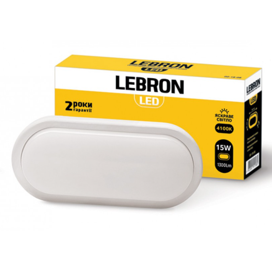 Світильник LED Lebron L-WLO, 15W, овал, 4100k, 150Lm, IP54 - фото 2