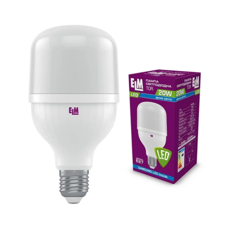 Лампа ELM LED TOR 20W PA20S E27 6500 - фото 1