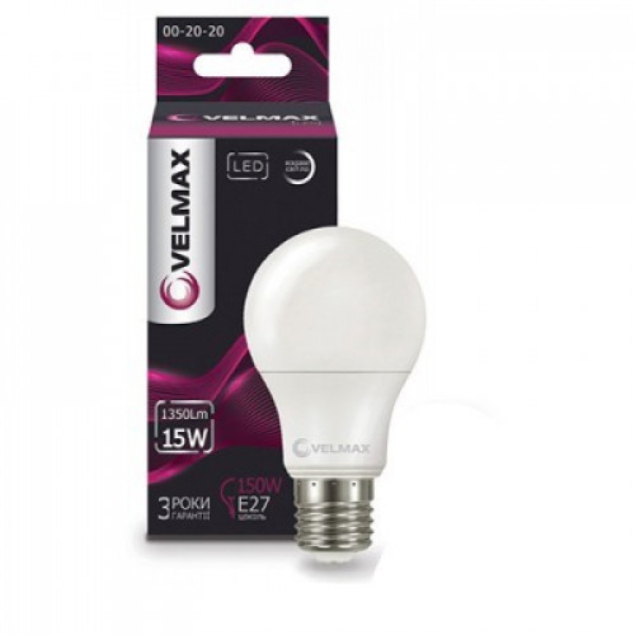 Лампа LED Velmax 15w A70 4100k E27 - фото 1