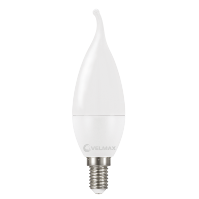 Лампа LED VELMAX V-C37, 6W, 220V, E14, 4100K, 540Lm, EMC