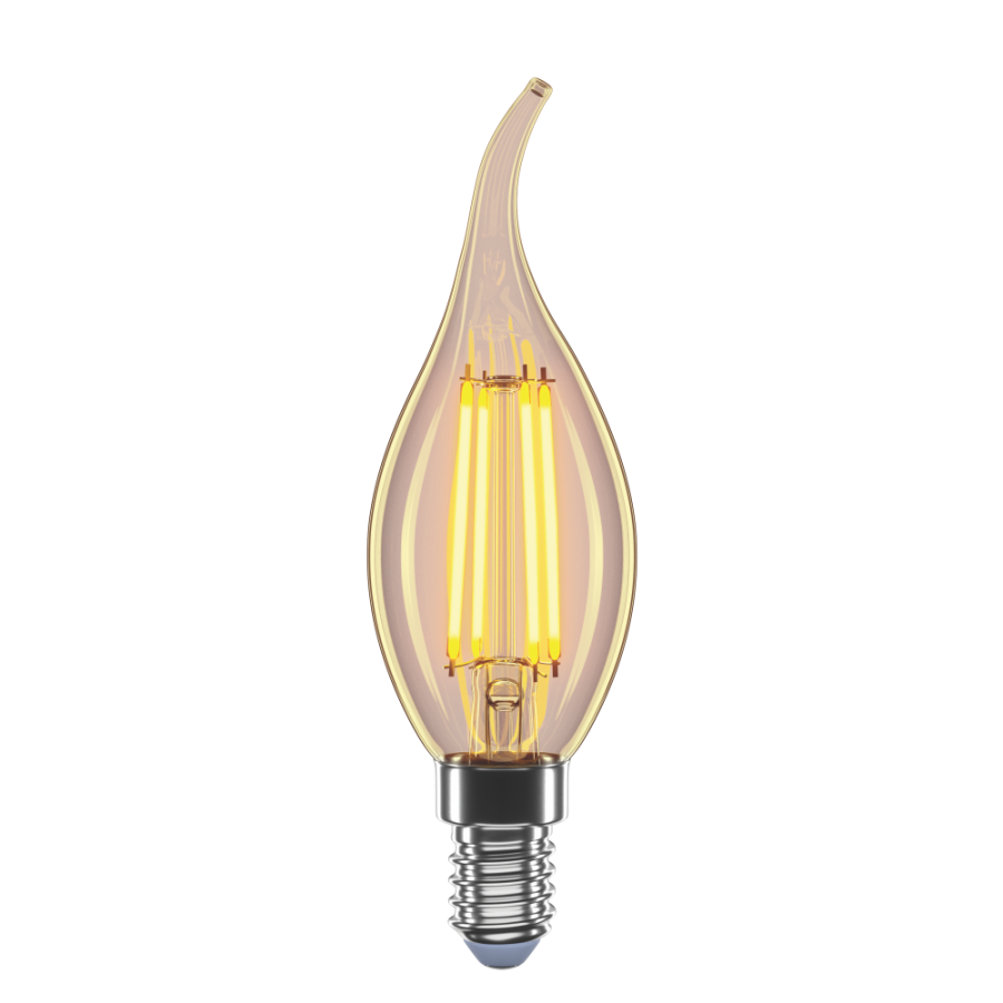 Лампа LED VELMAX V-Filament-Amber-C37t, 4W, E14, 2200K, 400Lm - фото 1