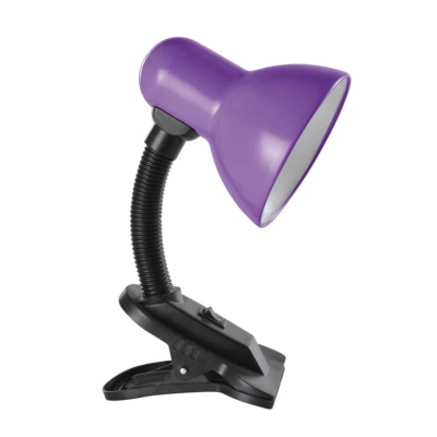 Лампа настольная Sirius TY 1108B на одну лампочку с прищепкой (фиолетовая)