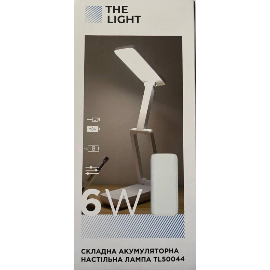 Лампа настольная TL 50044 6W с литиевой бат 3000маг, складная, USB-порт для заряда. телефона - фото 4