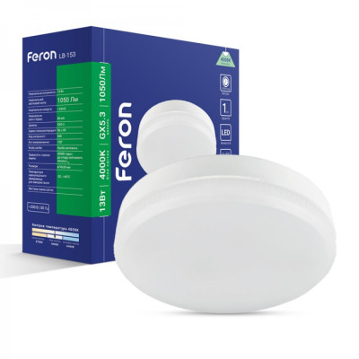 Лампа светодиодная Feron LB-153 230V GX53 13W 4000K