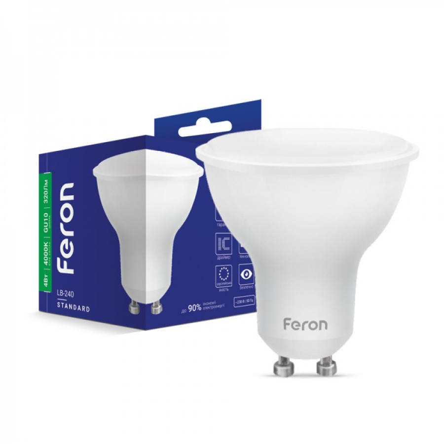 Лампа светодиодная LB-240 MR16 GU10 230V 4W 4000K - фото 1