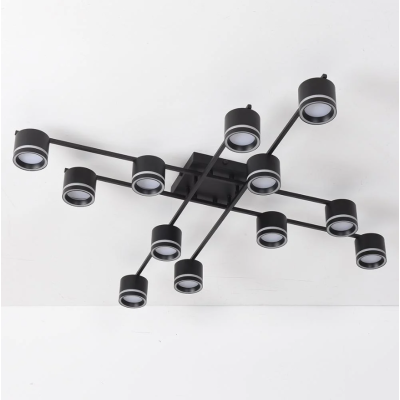 Люстра 10610 GELA 12xGX53 S-1100x1100x140-BLACK-IP20