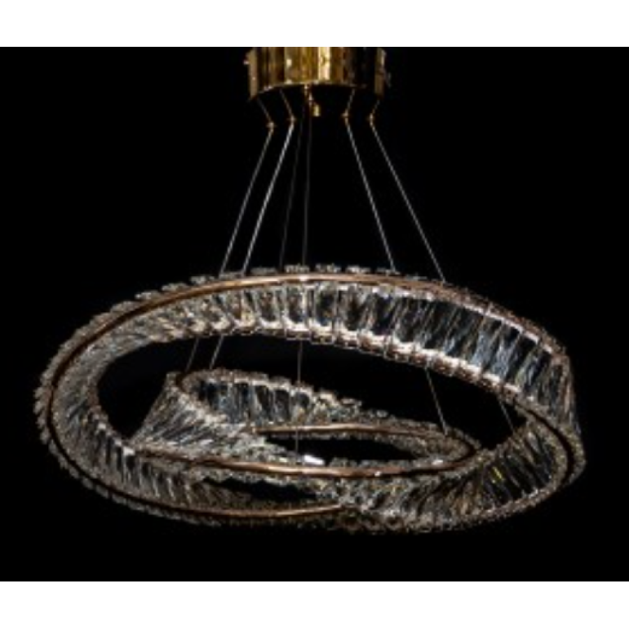 Люстра подвесная Led LS 548/600+400GD хром - фото 3