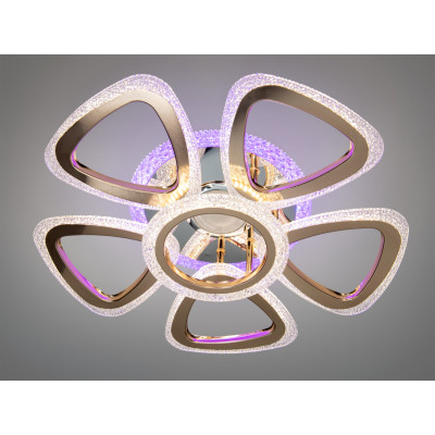 Люстра Diasha J620/5+1HR+G MP3 LED 3color dimmer (хром+золото)