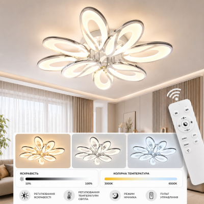 Люстра LS 5565/6+3 CF LED3