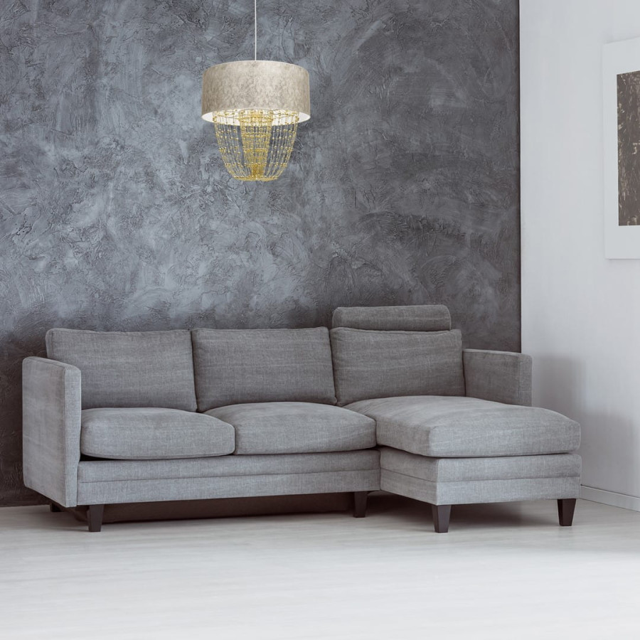 Люстра Milagro MLP-6447 Almeria white/gold 1*E27 60w - фото 4