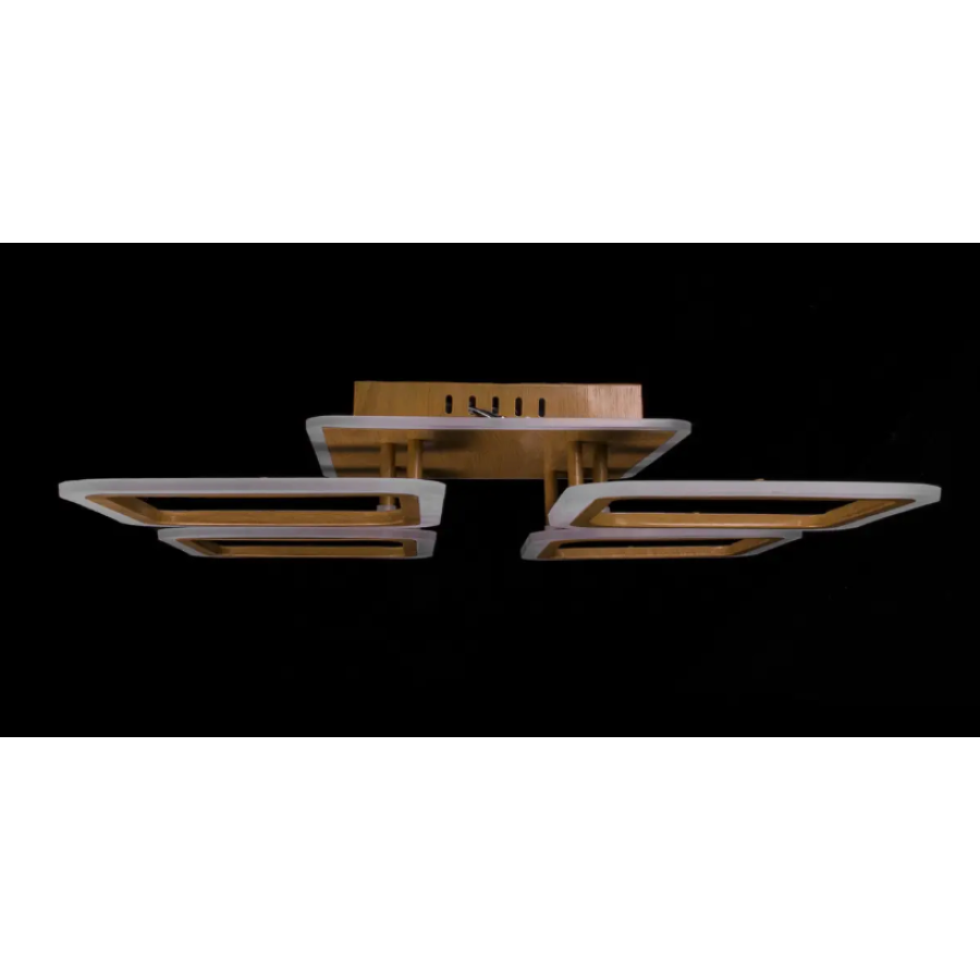 Люстра потолочная Led P5-YH065/4/WOOD коричнева с пультом - фото 5