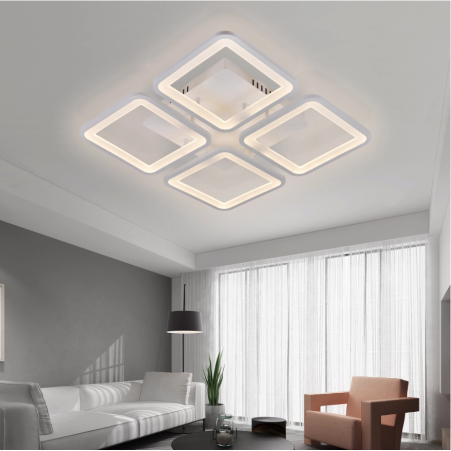 Люстра потолочная Led Sirius 6086-4 WT 84W белая с пультом - фото 4