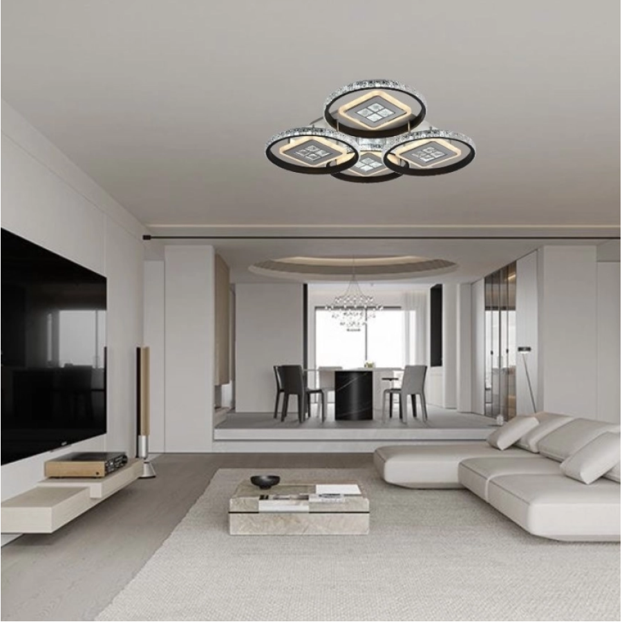 Люстра светодиодная Sirius 7053/4 WH+BK 224W - фото 3