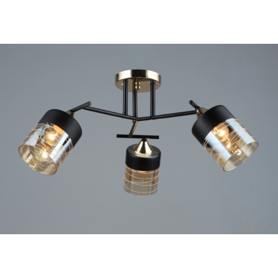 Люстра потолочная Sirius B A4128/3 BK+FGD