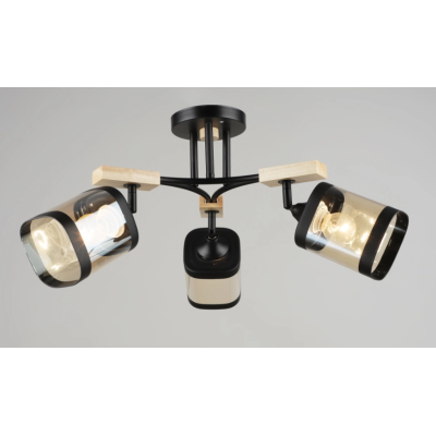 Люстра декоративная Sirius B N 5680/3 BK+WOOD