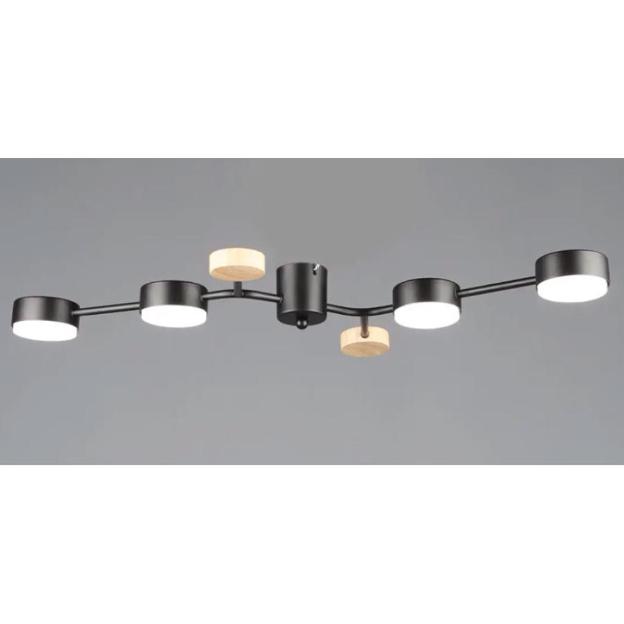Люстра Sirius B N6713/4 BK+WOOD - фото 1