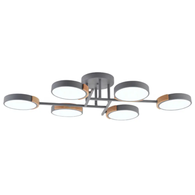 Люстра Sirius B XI3267/6 GREY+WOOD