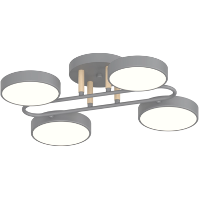 Люстра Sirius B XI3322-4 GREY+WOOD