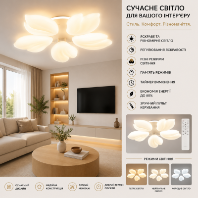 Люстра Sirius B YH1413/5 WT