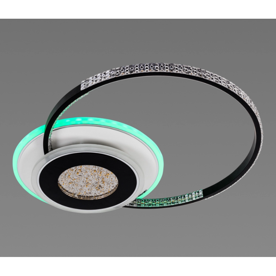 Люстра світлодіодна Sirius C7067/500 WH+BK (RGB) 80W+8W - фото 6