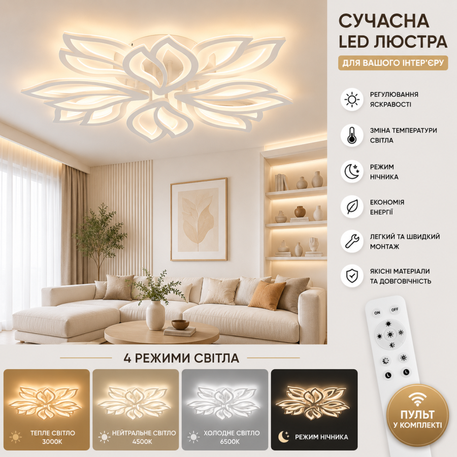 Люстра Sirius G 2280/8 WT 176W - фото 1
