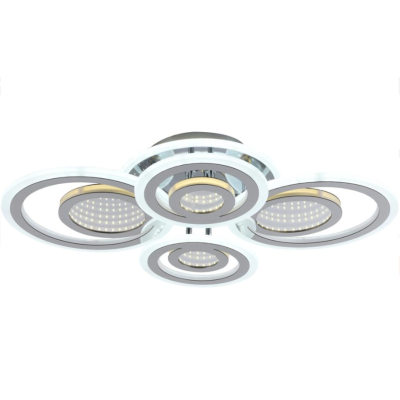 Люстра світлодіодна Sirius LI8889/2+2 CR (BL+YL) 104W+44W