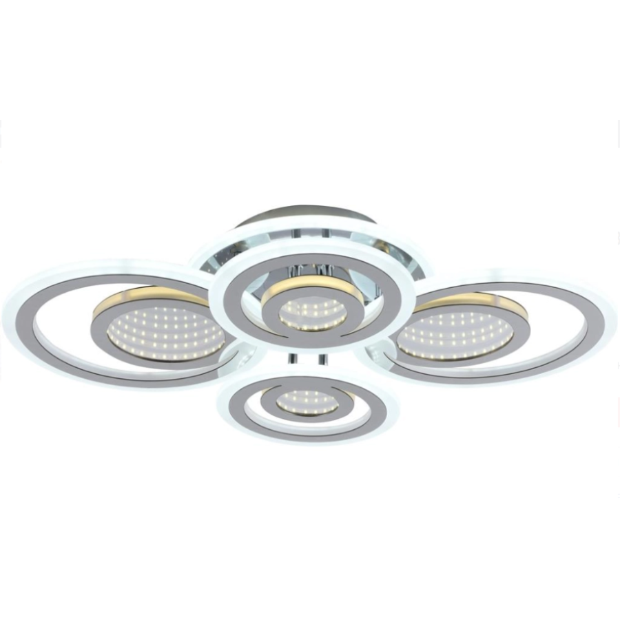 Люстра светодиодная Sirius LI8889/2+2 CR (BL+YL) 104W+44W - фото 2