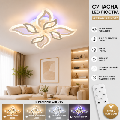 Люстра Valeso K29129-4+4+1 WT+ST