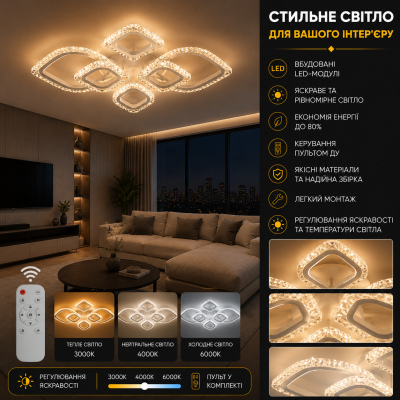 Люстра Valeso K38876-4+2+1 WT