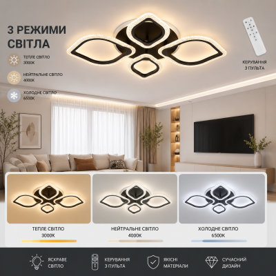 Люстра Valeso K39207-2+2+1 TL BK