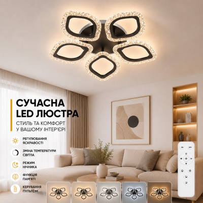 Люстра Valeso K39207-5 TL BK