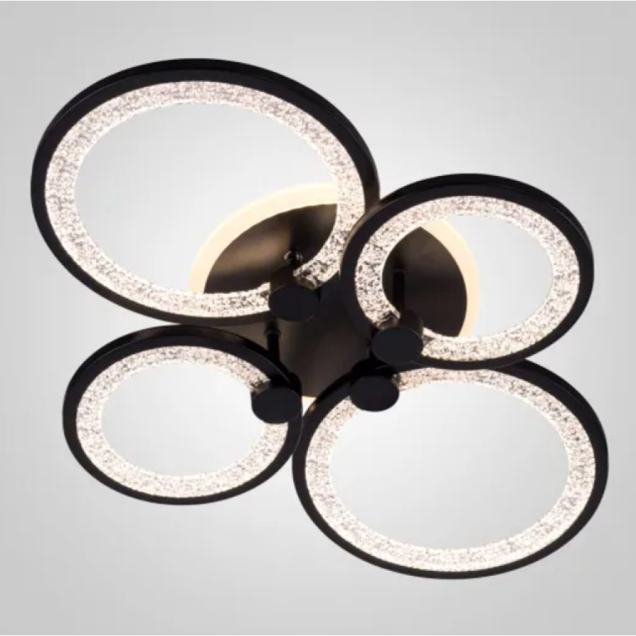 Люстра светлодиодная Valeso K39556-2+2+2 ВК черная с пультом - фото 1