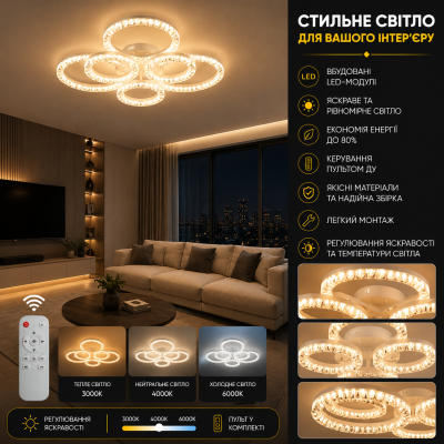 Люстра Valeso LI9847C-3+3A WH