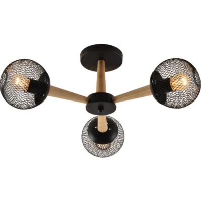 Люстра Valeso XA1565B-3 BK+WOOD